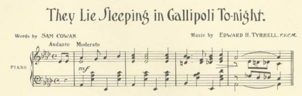 They Lay Sleeping at Gallipoli Tonight