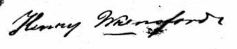 Henry Wrensford signature