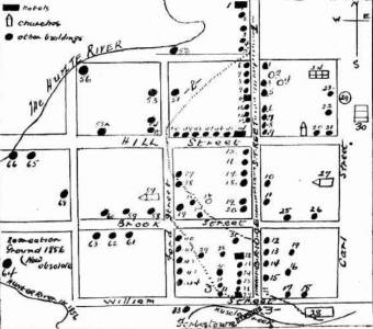 Map of the township of Muswellbrook c. 1850s