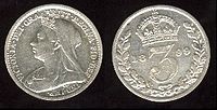 Victoria threepence 1899