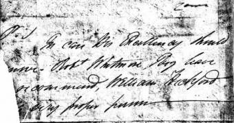 William Eckford's recommendation for the position of Pilot at Newcastle October 1815